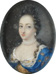 Miniature Portrait of Queen Ulrika Eleonora the Elder, Queen of Sweden 1680-1693